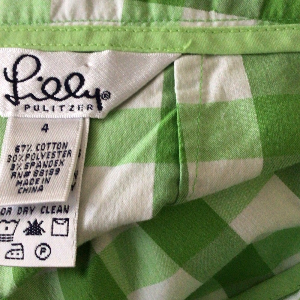 Lilly Pulitzer for Target Green Checkered Mini Skirt - Picture 4 of 4